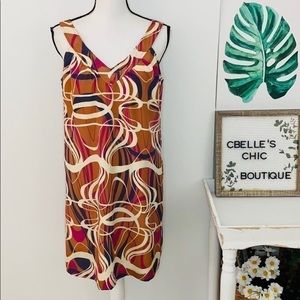 Banana Republic Colorful Geometric Shift Dress 8P